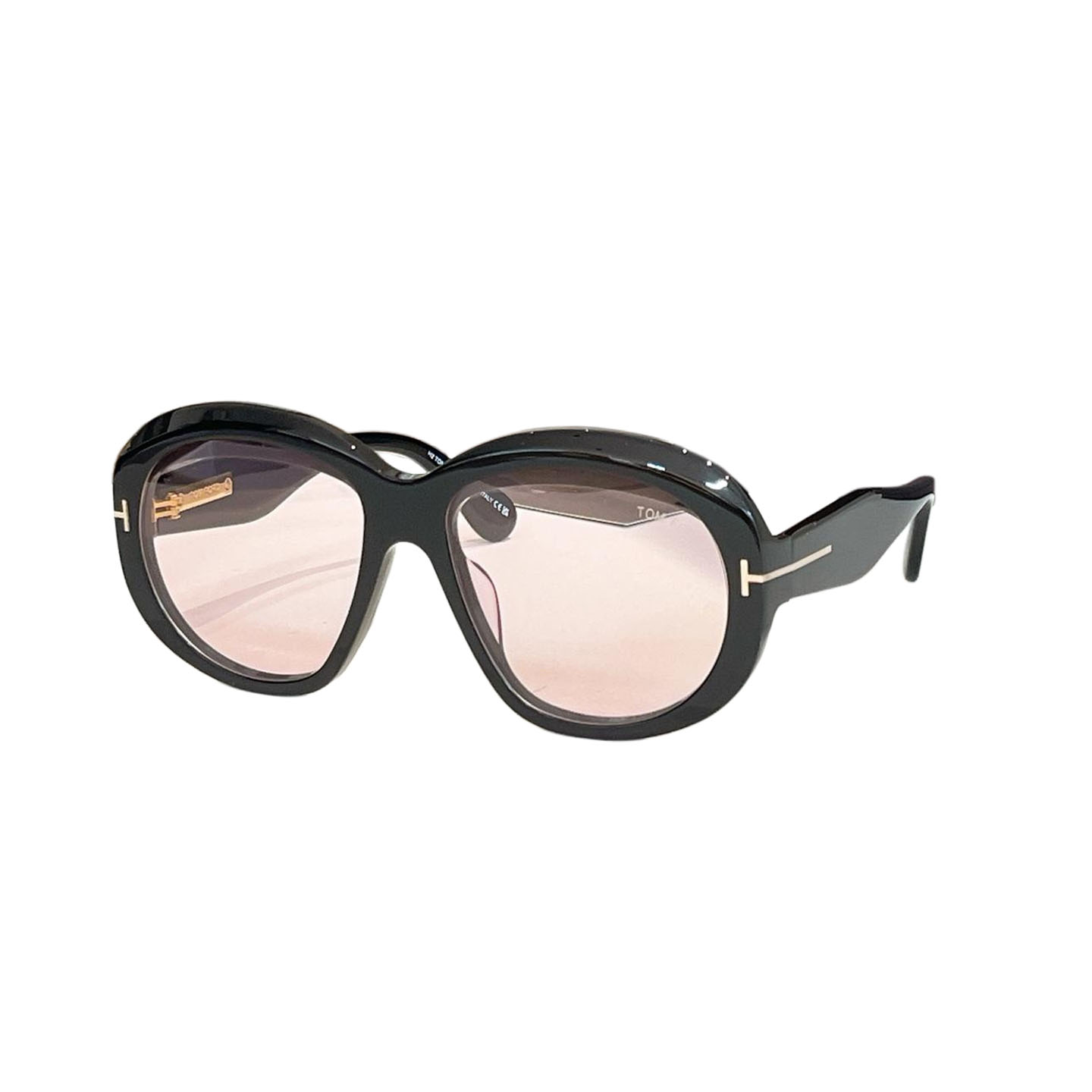Tom Ford round frame glasses leopard brown/black/orange black/eggplant/leopard blue/yellow leopard/light pink black color Size 62口12-140 - 图片 7