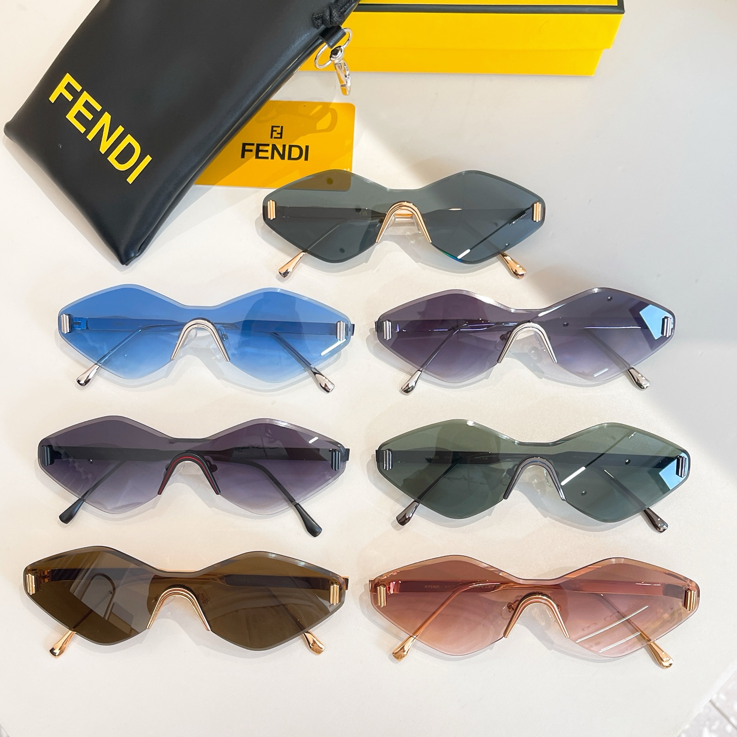 Fendi glasses saxe blue/brown/purple black/purple silver/blue/green/tawny color Size 145口0-142 - 图片 8