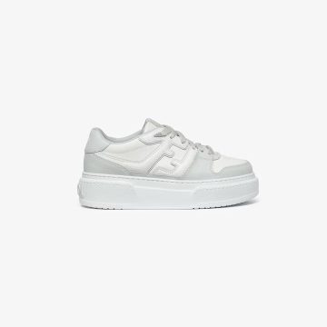 FENDI Grey leather platform shoes with low top Sneakers
