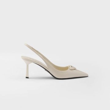 PRADA Saffiano white High Heels Shoes