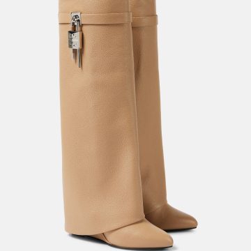 GIVENCHY  Beige leather knee-high boots