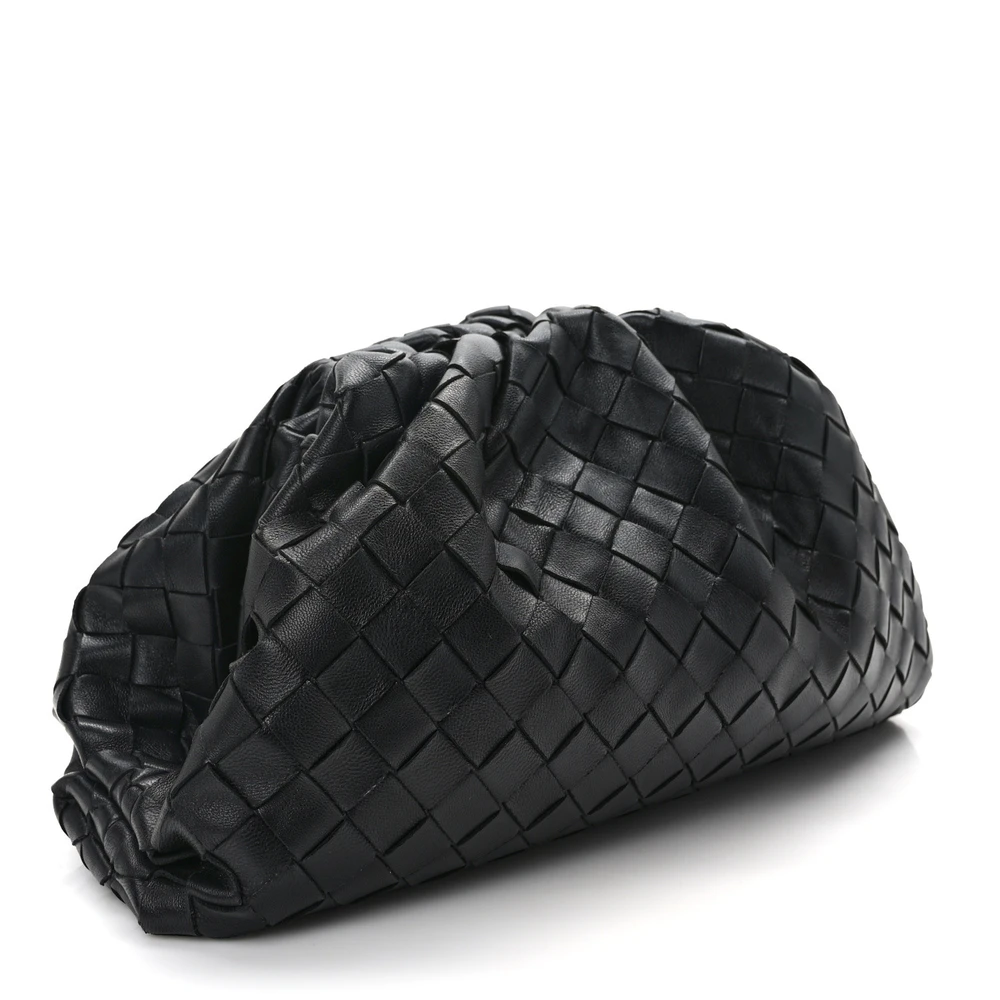 Bottega Veneta Medium Intrecciato Teen Pouch Black Nappa Leather - 图片 3