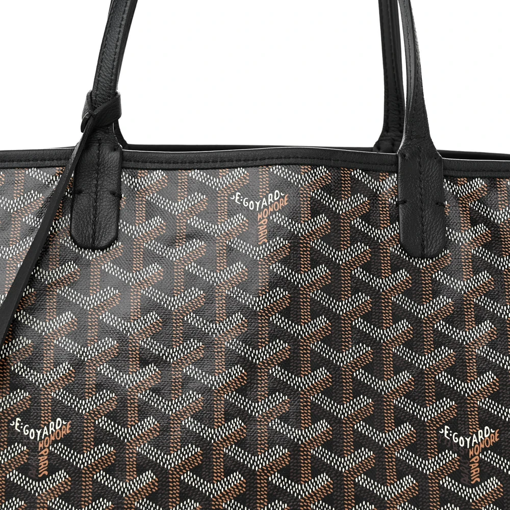 Goyard Reversible Anjou Tote PM Black Goyardine Canvas - 图片 7