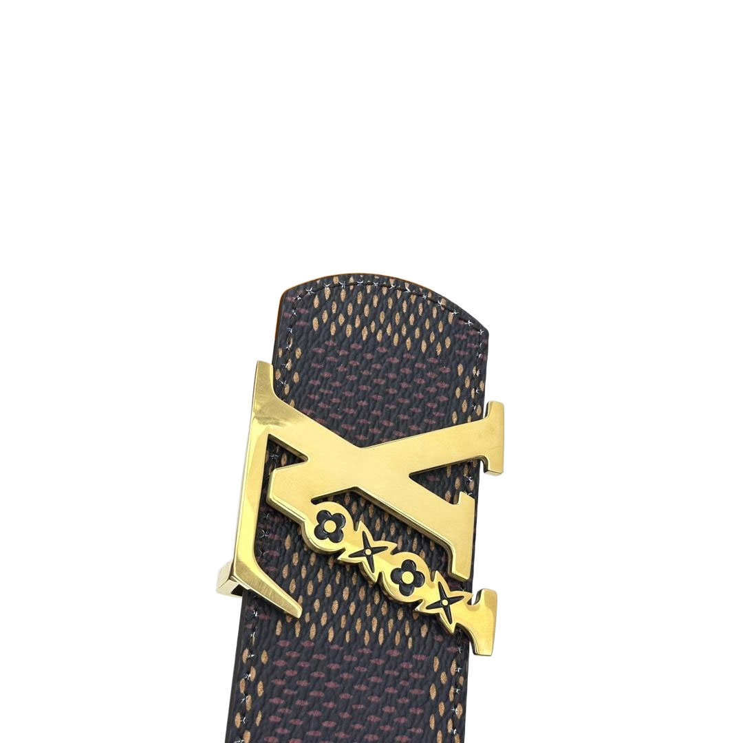 Louis Vuitton Men's Flower Buckle Reversible Belt In Black/Brown Dimension Calfskin With Gold/Silver Hardware 40mm - 图片 8
