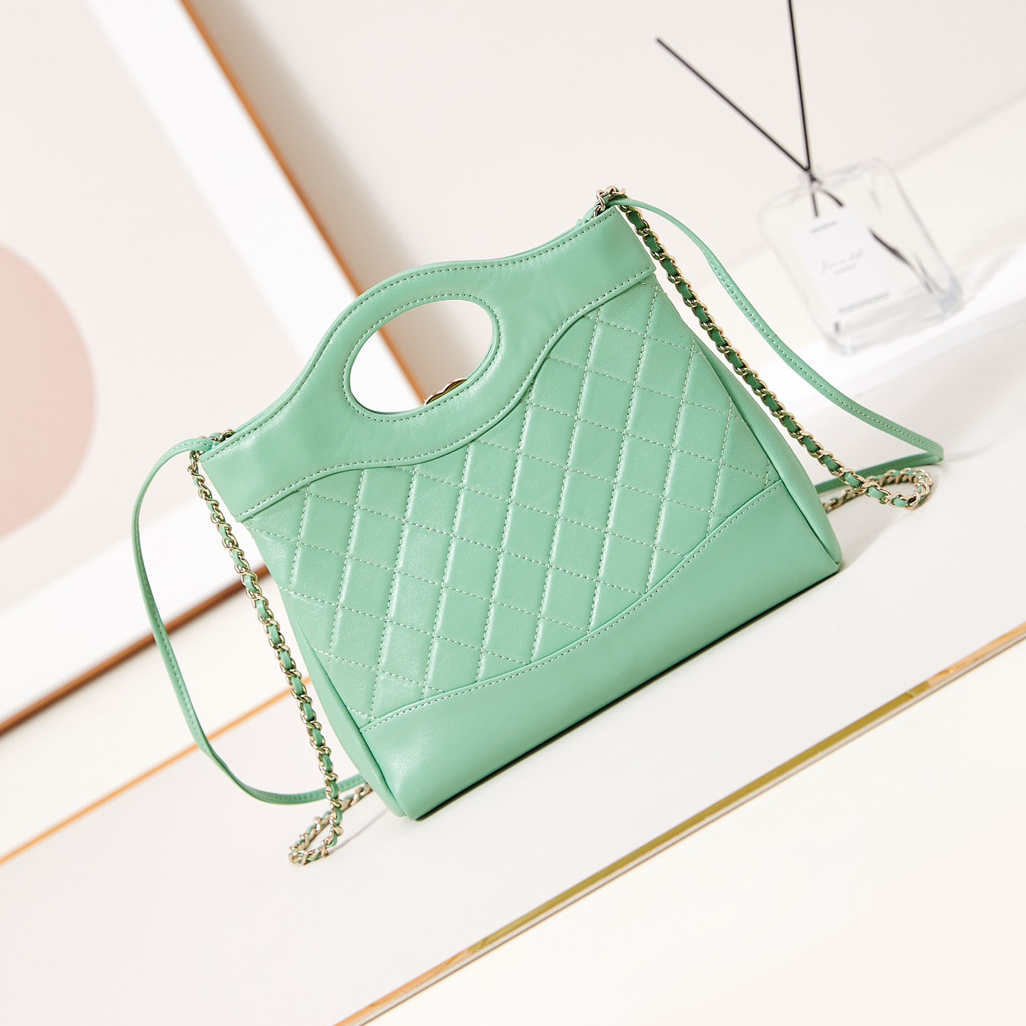 Chanel Oil Wax Leather Green Crossbody Bags - 图片 6