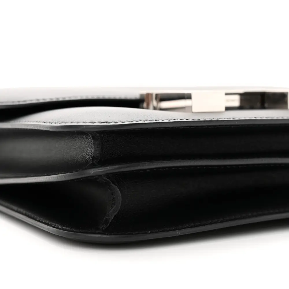Hermès Constance 18 Black Ombre Veau Monsieur & Lizard Leather Palladium Silver Hardware - 图片 4