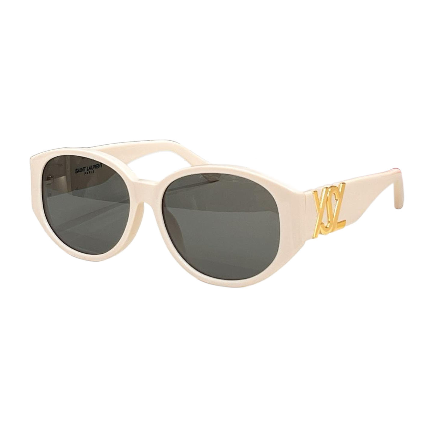 Saint Laurent round frame glasses black/purple/black gold/white/leopard color Size 61口17-145 - 图片 4