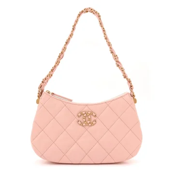 Grade Chanel 19 Pink Quilted Aged Calfskin Bag