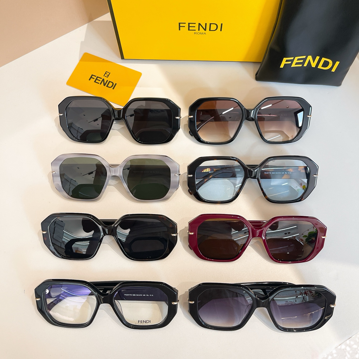 Fendi glasses black/grey/rust black/red/leopard/eggplant/transparent leopard/transparent black color Size 56口18-145 - 图片 9