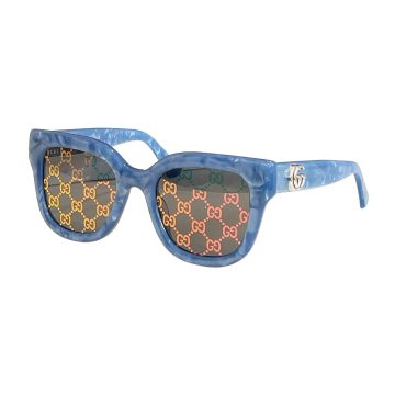 Gucci square frame glasses blue/red/black/white/leopard color Size 51口22-145