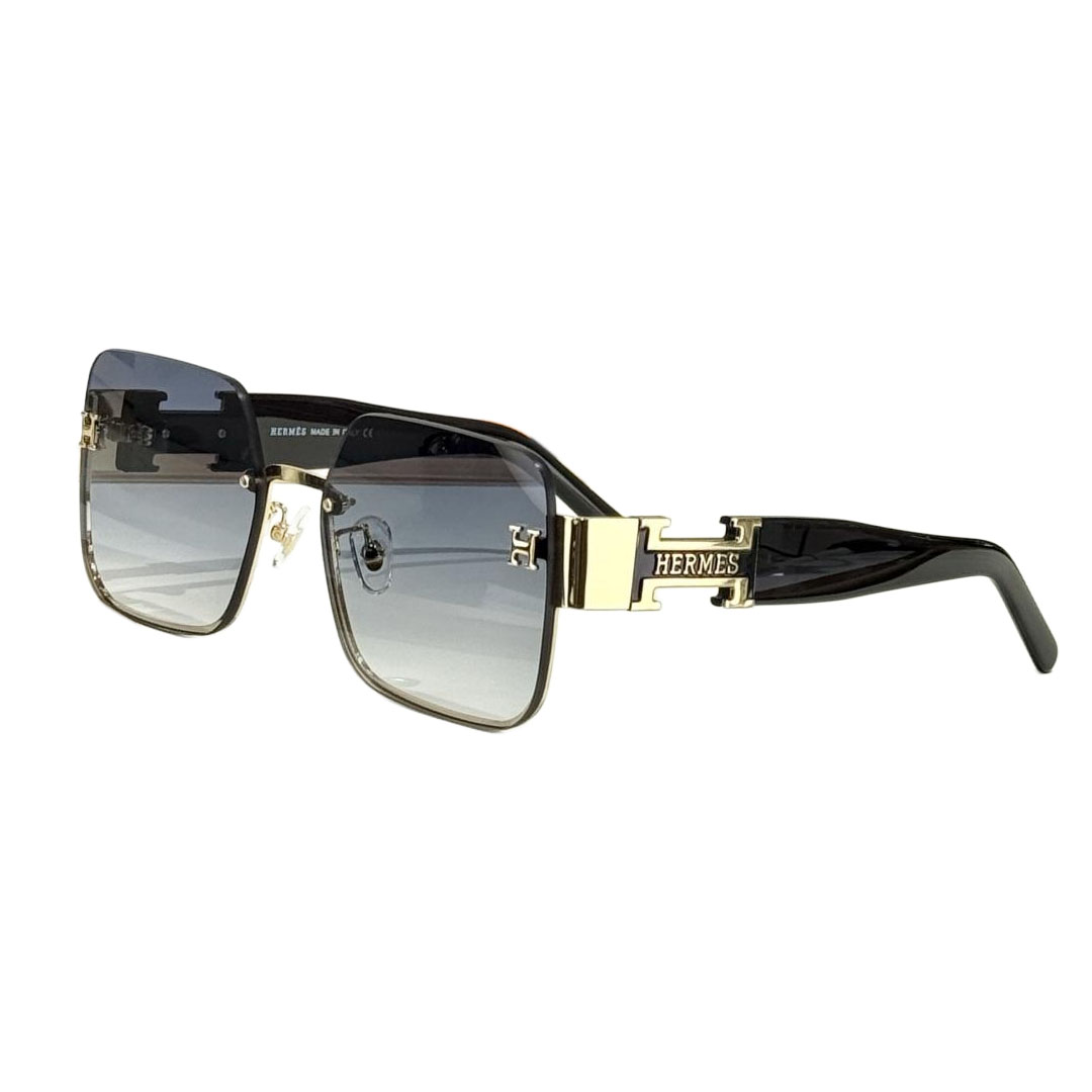 Hermès square frame glasses burgundy/green/teal/black gold/black/leopard brown/purple gold/rosy brown/leopard color Size 53口20-142 - 图片 7