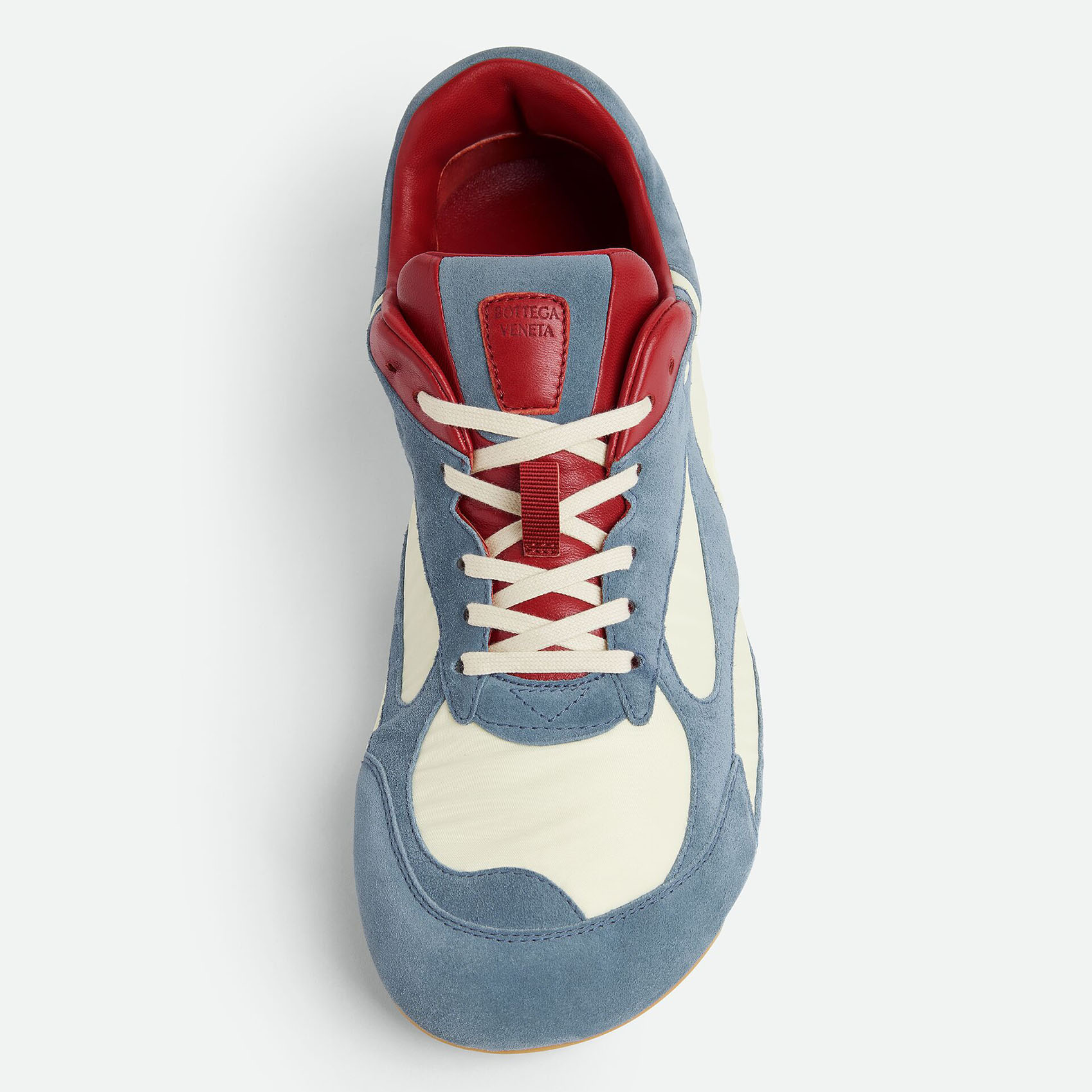 Bottega Veneta Orbit Flash Sneakers In Ice/Sea Salt Suede And Nylon Lace-Up Sneaker With Leather Trims - 图片 6