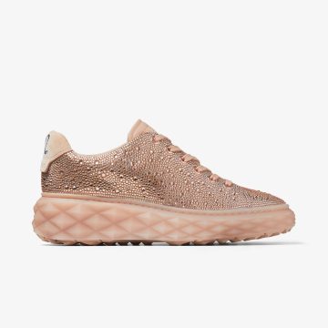 JIMMY CHOO Crystal embellished macarons sparkly suede sneakers
