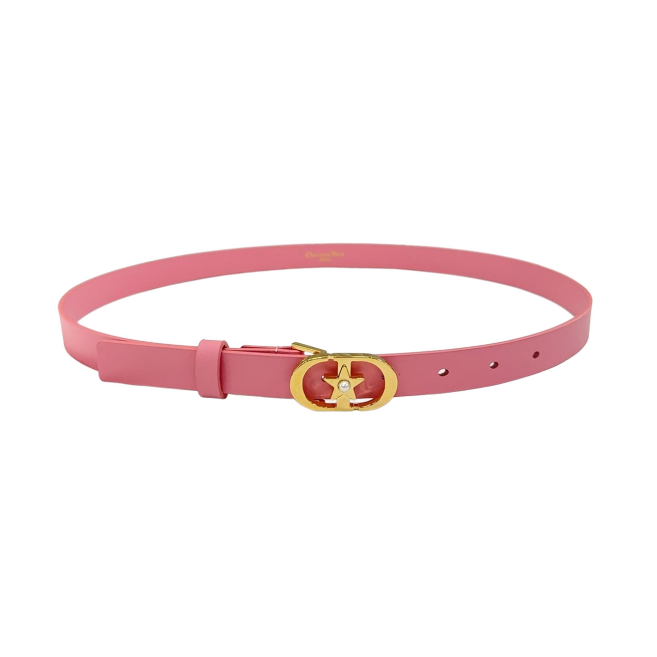 Dior Women' s Lucky 30 Montaigne Star Buckle Belt In Black/Red/White/Pink/Musturd/Brown/Khaki/Silver/Gold/Blue/Grey Calfskin With Gold/Silver Hardware 20mm - 图片 5