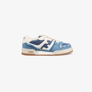 FENDI Blue denim low-top shoes Sneakers