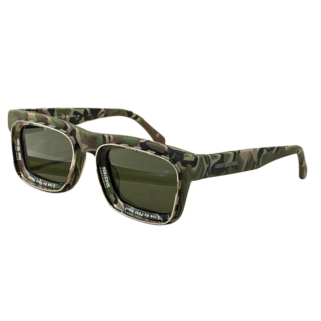 Louis Vuitton square frame glasses yellow/red/blue/green/jasmine/chamoisee/black/camouflage/leopard color Size 50-24 145 - 图片 8