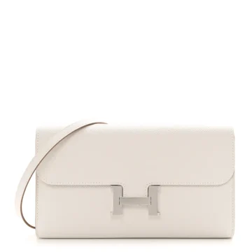 Hermès Constance Long To Go Wallet Gris Pâle Epsom Leather Silver Hardware
