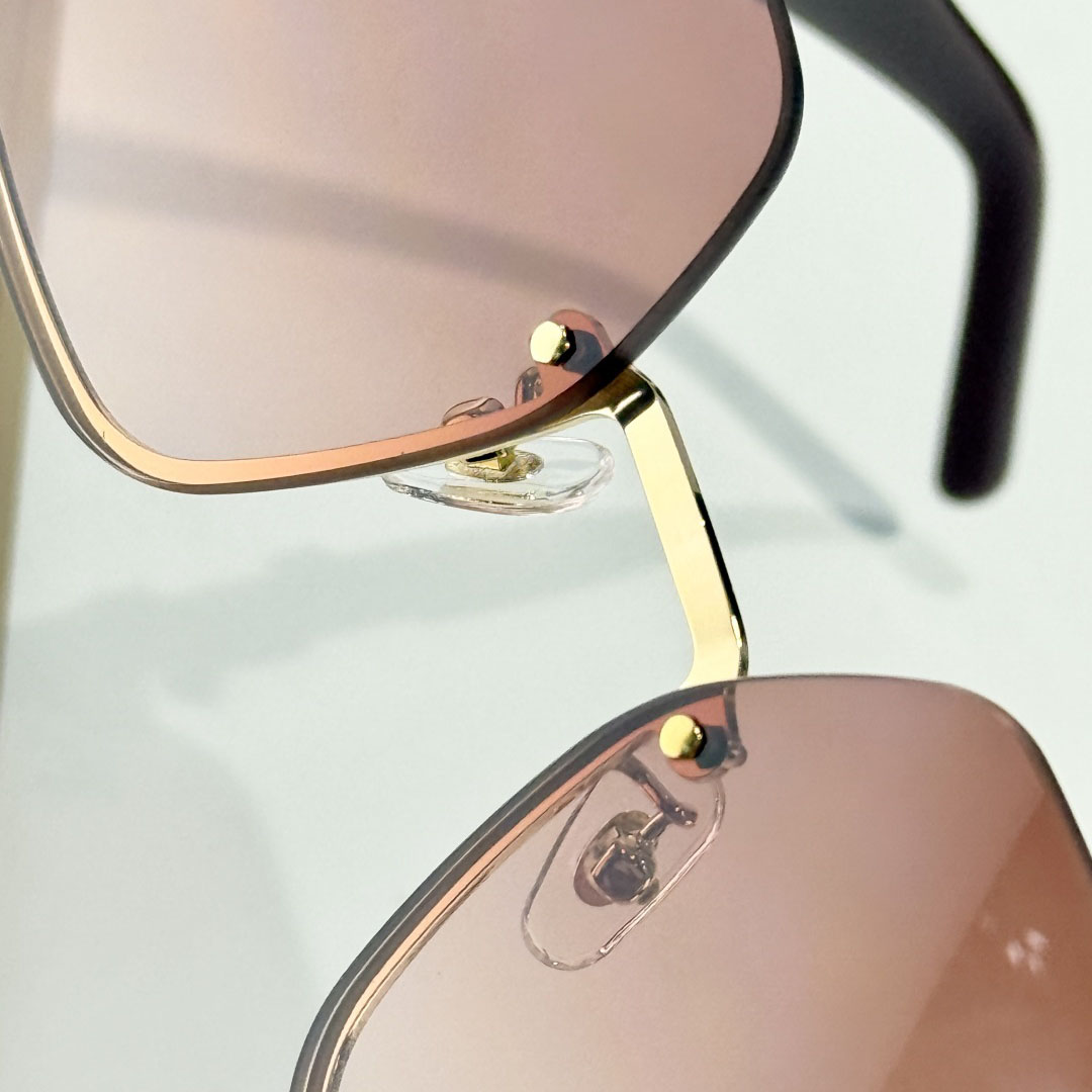 Hermès square frame glasses burgundy/green/teal/black gold/black/leopard brown/purple gold/rosy brown/leopard color Size 53口20-142 - 图片 2