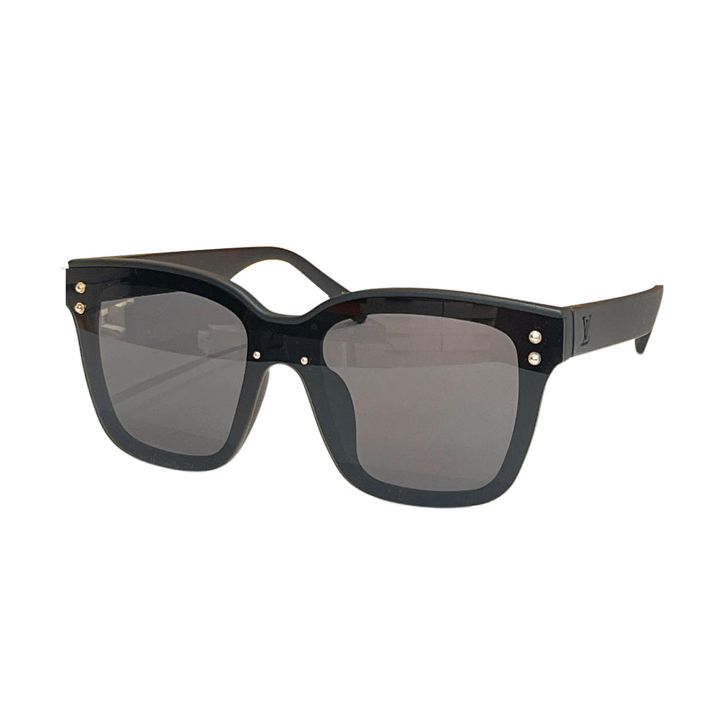 Louis Vuitton square black frame glasses rainbow/blue/tawny/eggplant/black monogram/black color Size 52口22-145 - 图片 6