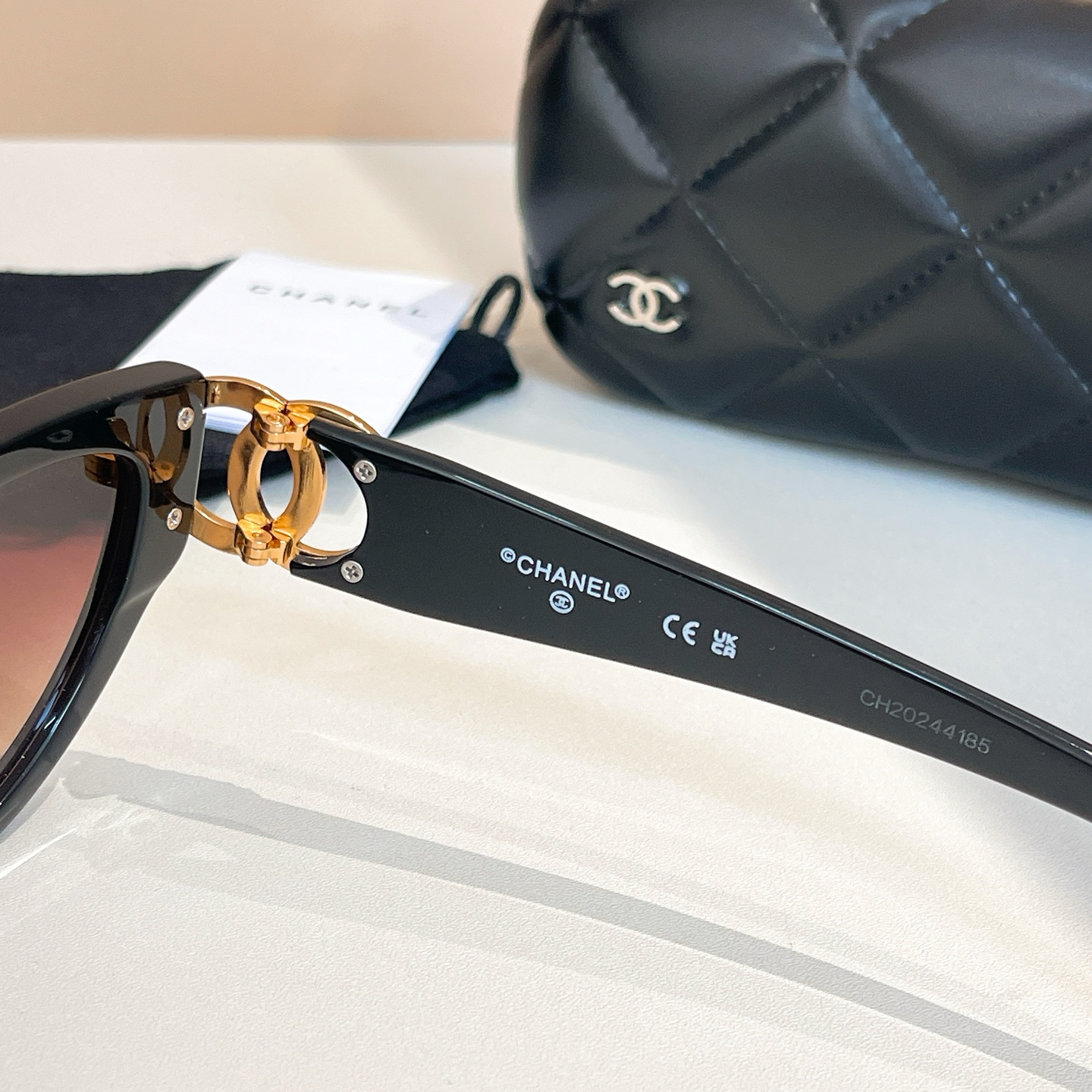 CHANEL glasses Leopard-print gold/Pink gold/Brown gold/Black silver/Black gold/Black gold pink color size 56口16-140 - 图片 4