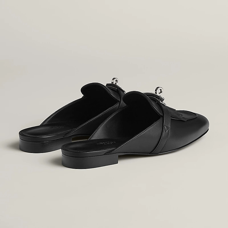 HERMES Oz Mule black Slippers - 图片 2