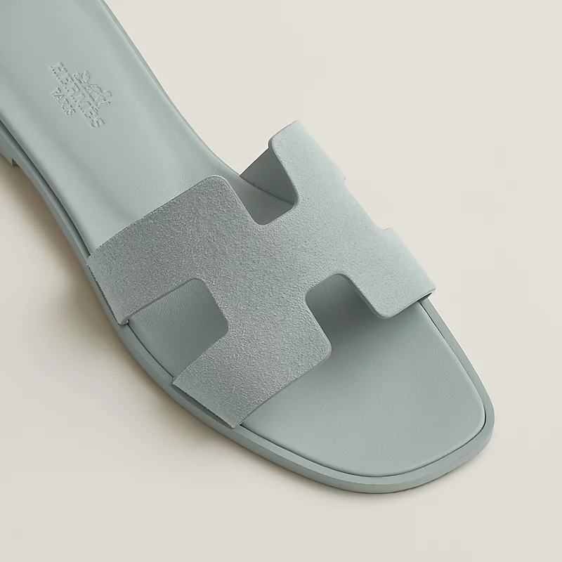 HERMES Oran Blue Slippers - 图片 4