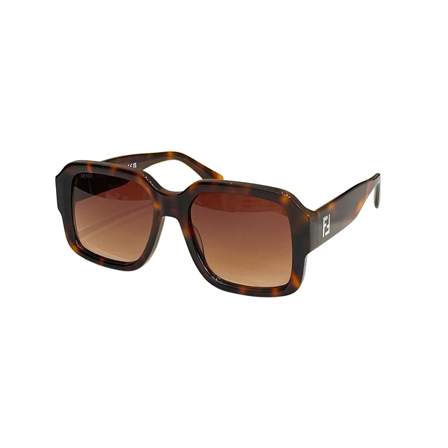 Fendi square frame glasses leopard orange/black/grey/leopard/yellow/eggplant color Size 56口18-145 - 图片 5