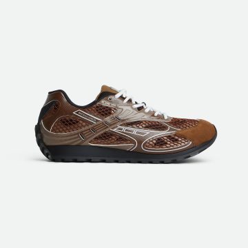 Bottega Veneta Orbit Sneakers In Brown Suede/Technical Fabric/Mesh Lace-Up Sneaker