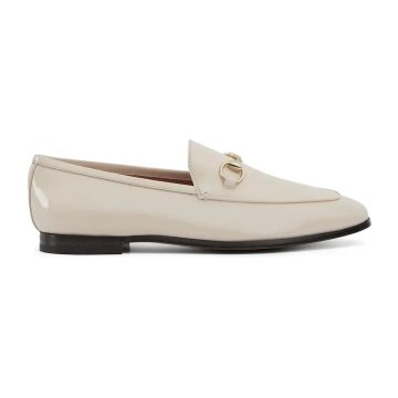 Gucci white patent leather loafers