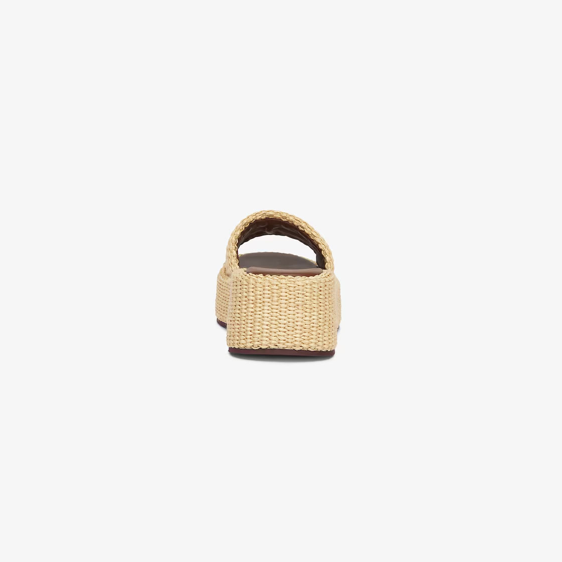 FENDI Beige cotton platform sandals slippers - 图片 3