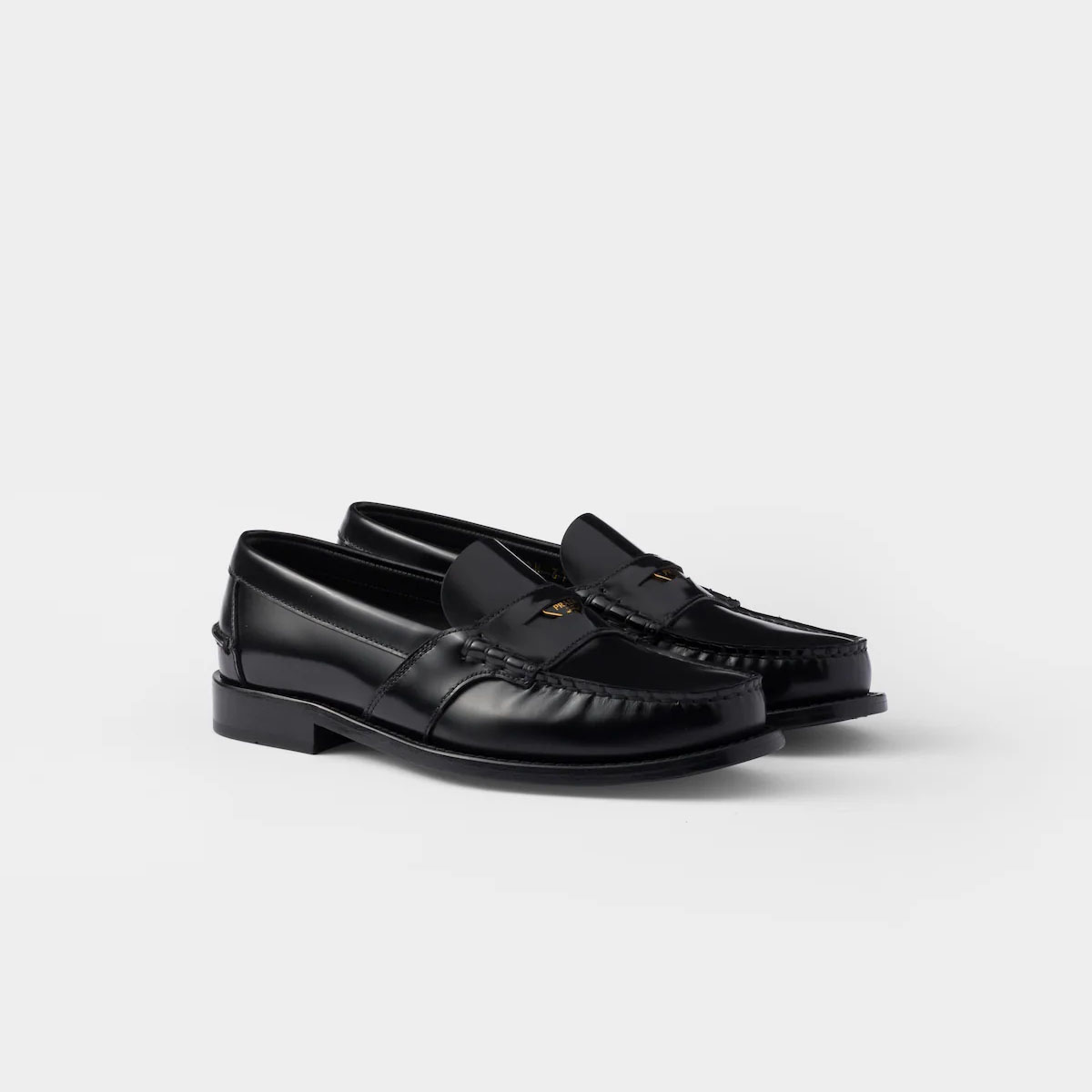 PRADA Black shiny leather loafers - 图片 2