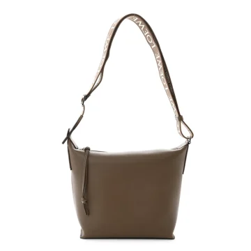 Loewe Cubi Crossbody Bag Small Winter Brown Jacquard Supple Smooth Calfskin Leather