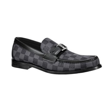 Louis Vuitton men's Grey leather shoes Loafers