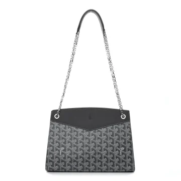 Goyard Rouette Structure PM Grey Goyardine Canvas Silver Hardware