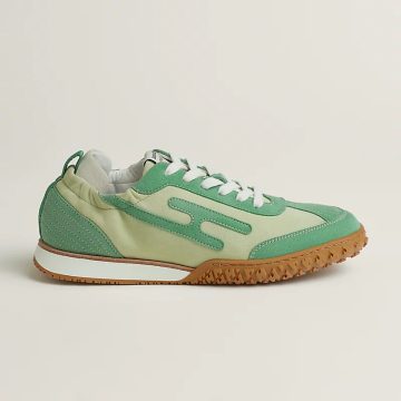 HERMES Jet Sneakers Green Sports Shoes
