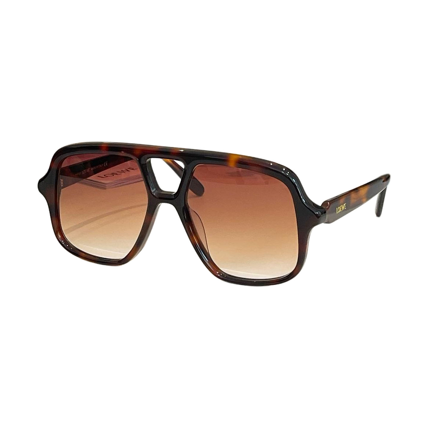 Loewe Pilot glasses leopard brown/leopard green/leopard rust/black/tawny/black sepia/black yellow color Size 47口23-145 - 图片 3