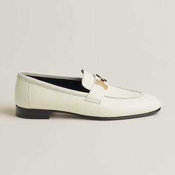 HERMES Paris White Loafers