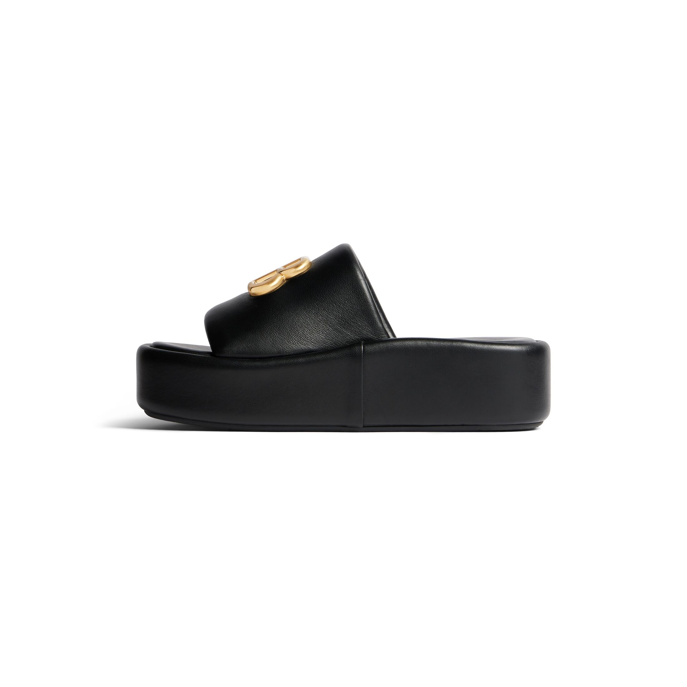 BALENCIAGA RISE Women's thick - soled black round - toed slippers - 图片 5