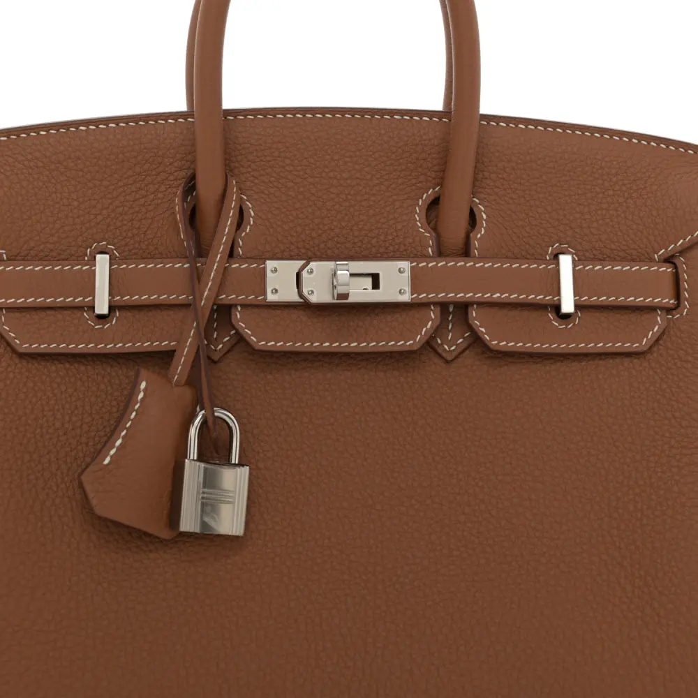 Hermès Birkin 25 Brown Togo Leather Palladium Hardware - 图片 9
