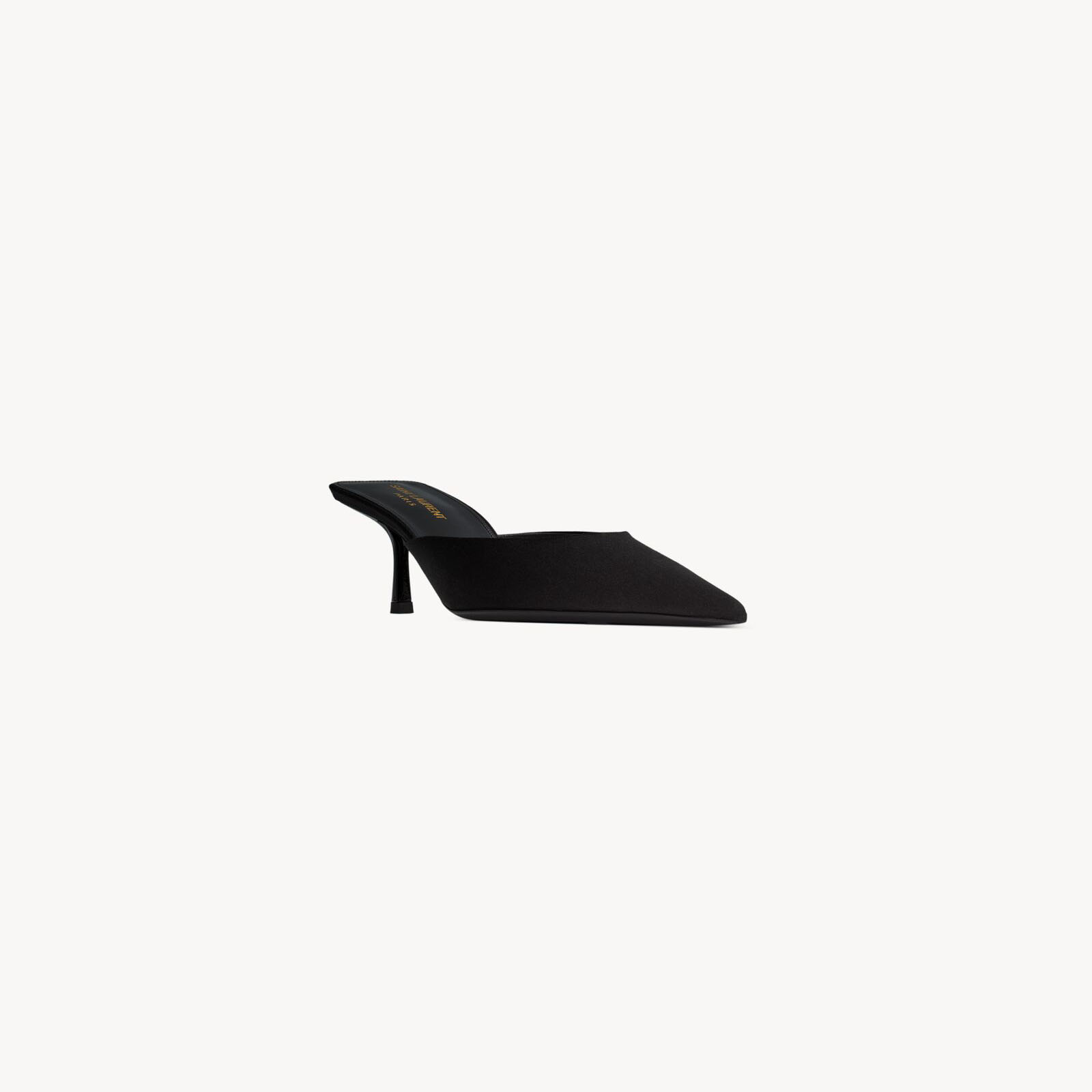 Yves Saint Laurent Black smooth leather pointy sandals high heels slippers - 图片 2