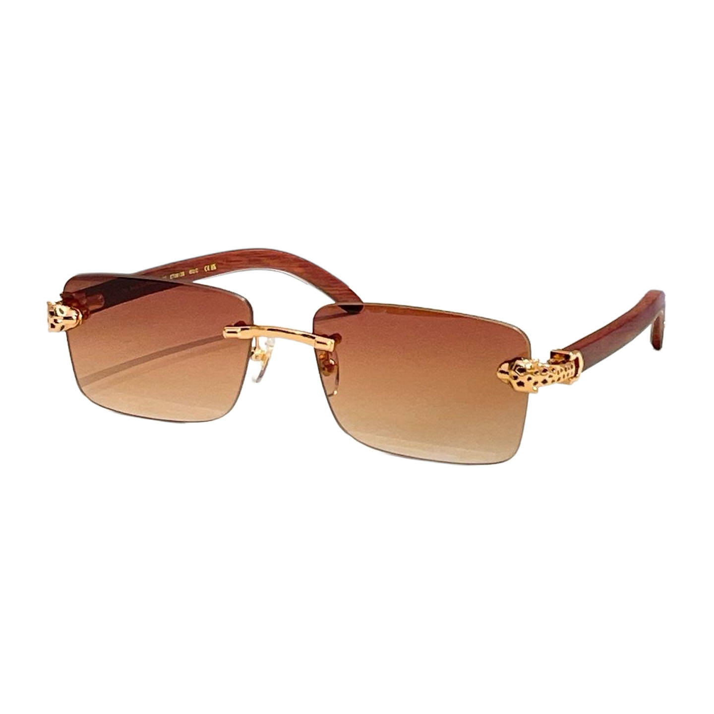 Cartier square frame glasses brown/green orange/red/eggplant/blue/apricot color Size 58口17-143