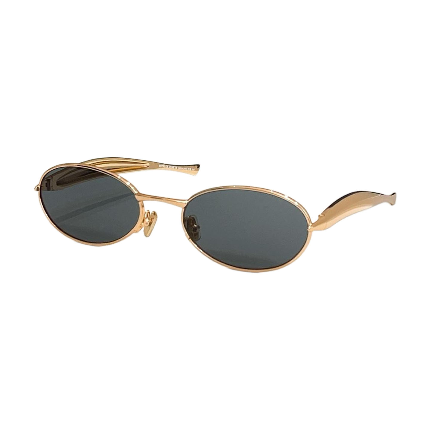 Bottega Veneta Oval glasses green/brown/silver/apricot/black gold/black silver/yellow/eggplant color Size 57口21-135 - 图片 5
