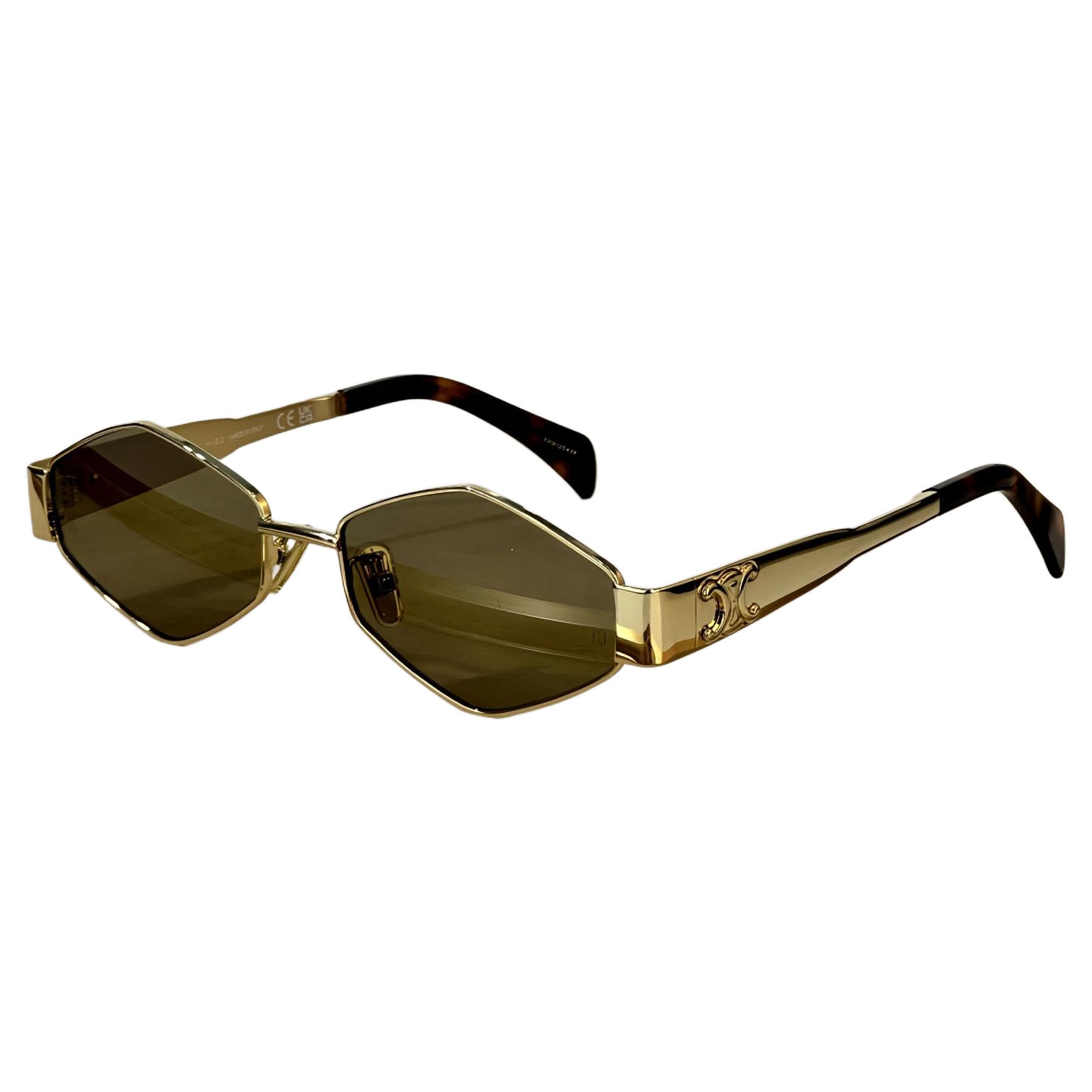 Celine glasses gun black/rose gold/brown/green/black gold/black color Size 58口16-145 - 图片 3