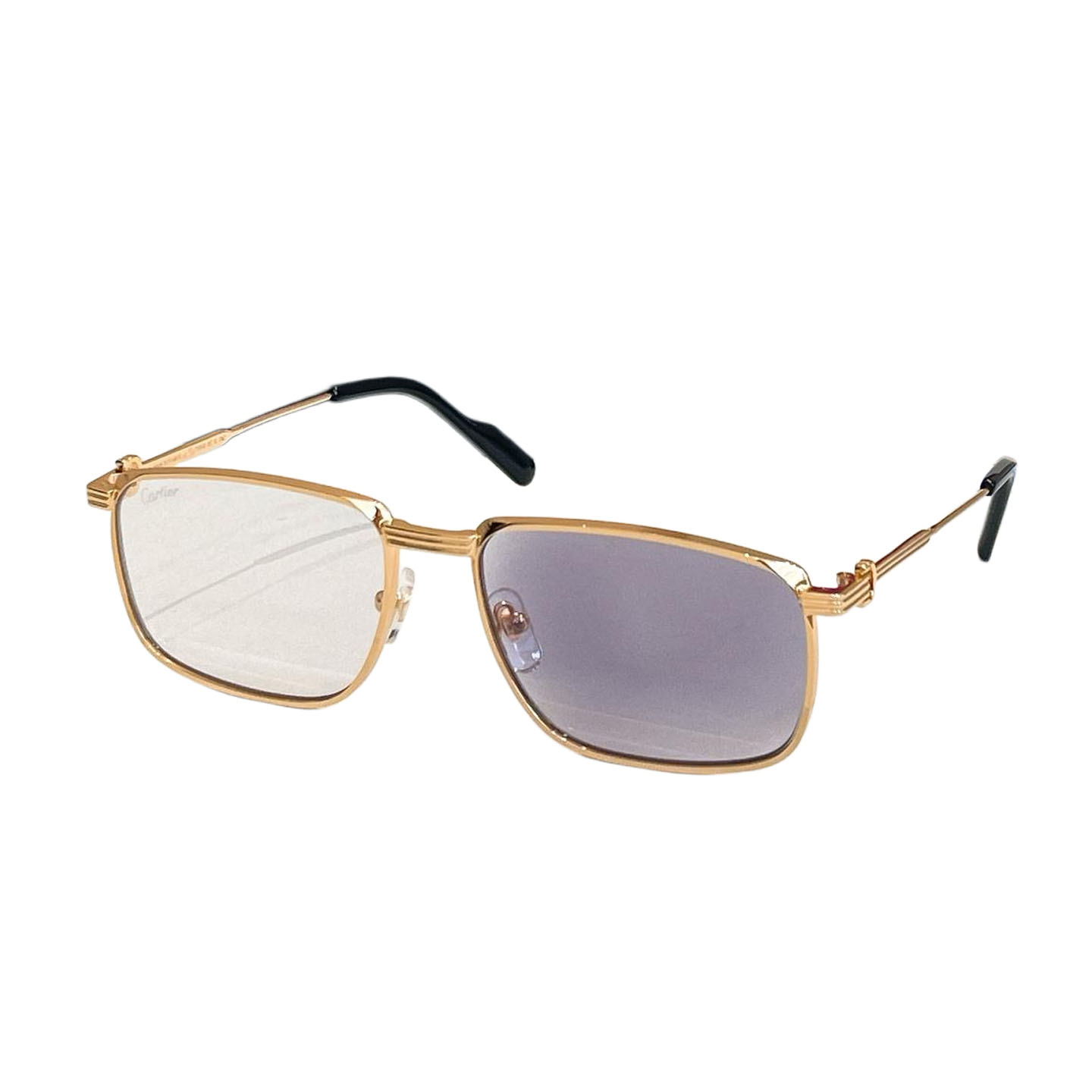 Cartier square frame glasses tawny/black/green/blue/grey/brown gold/indigo gold color Size 58口18-137 - 图片 7