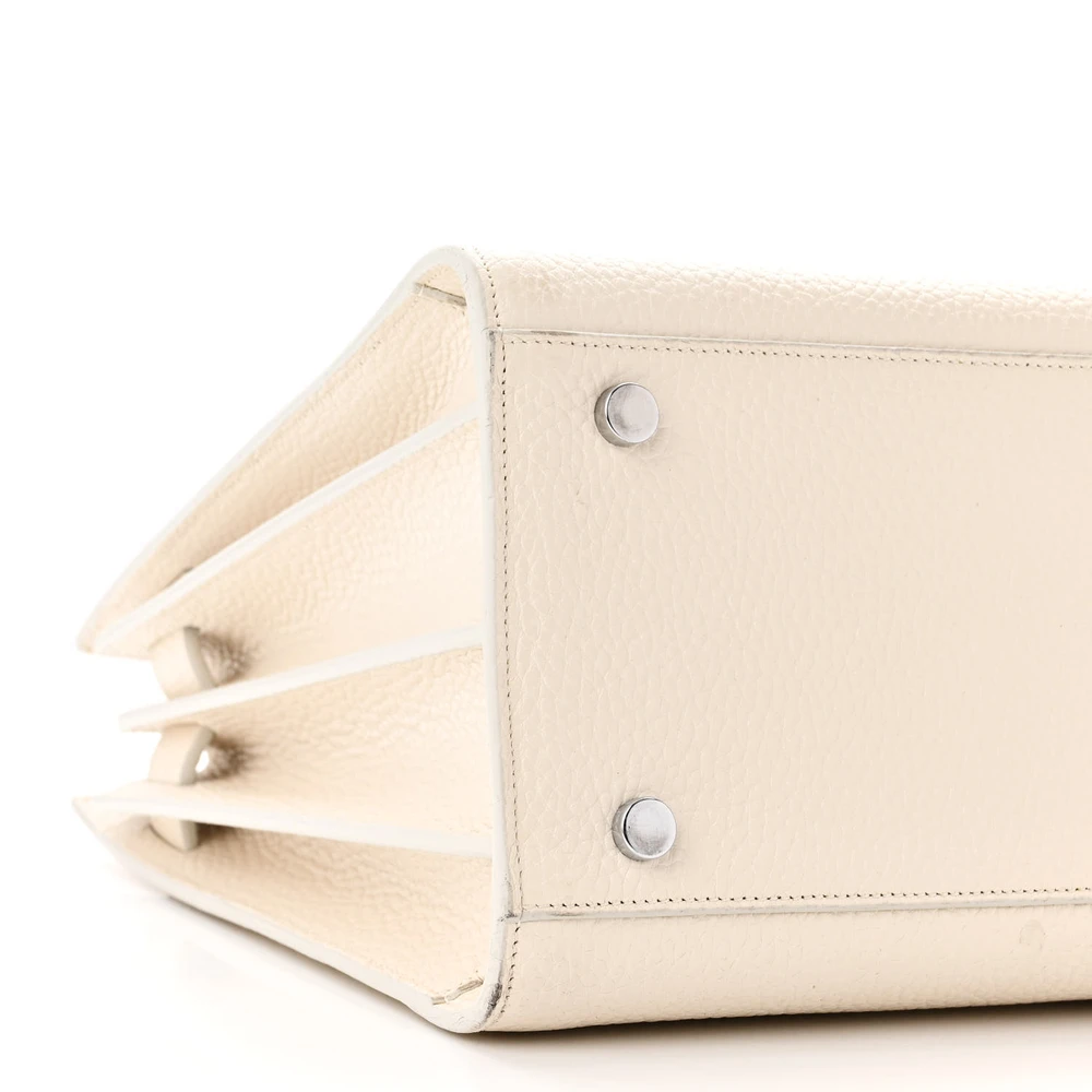 Saint Laurent Small Sac De Jour Dove White Grained Calfskin Leather - 图片 4