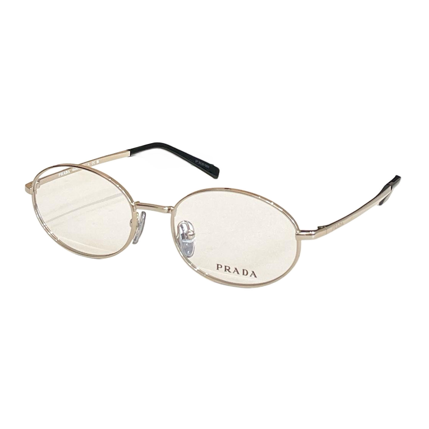 Prada Oval frame glasses silver/silver black/gold black/leopard color transparent lens Size 53口19-135 - 图片 4