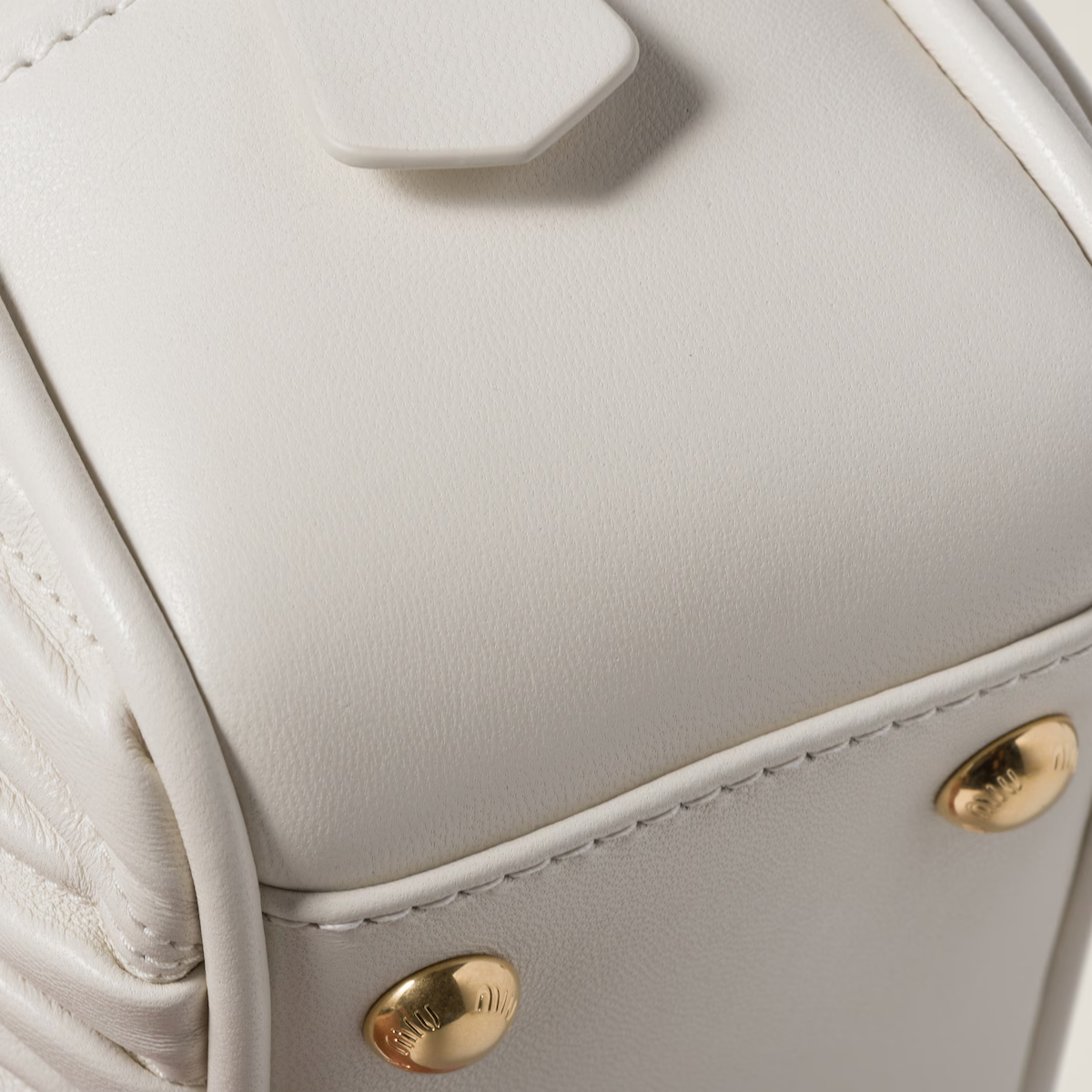 Miu Miu Arcadie matelassé Quilted Lambskin Leather white Top-Handle Bags - 图片 5