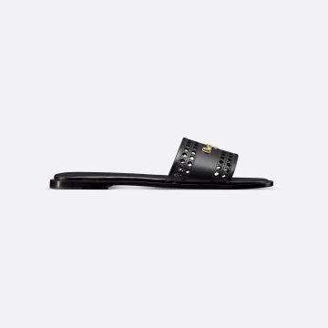 Dior black flat slippers