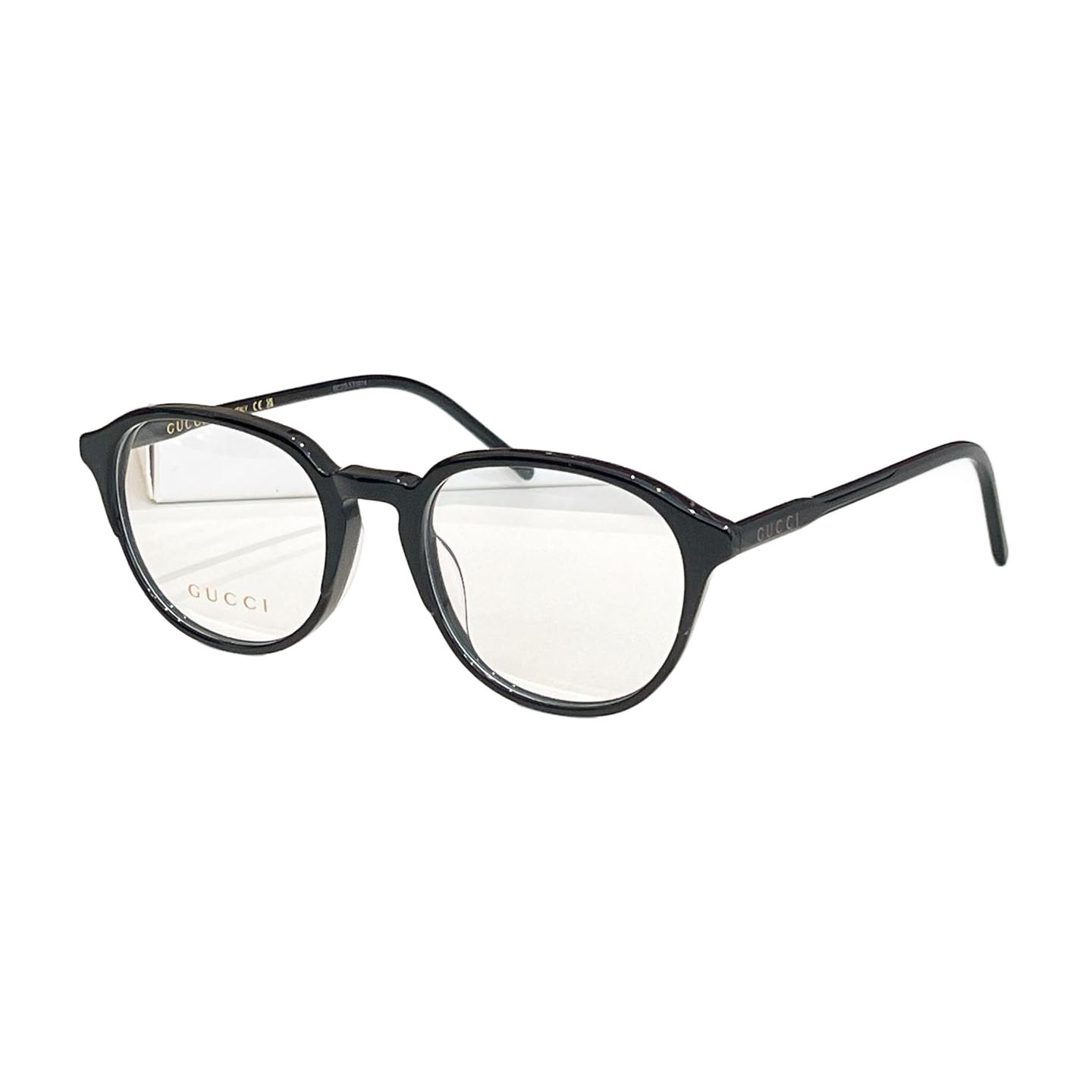 Gucci Boston frame glasses black silver/grey/black/leopard color transparent lens Size 55口18-145 - 图片 5