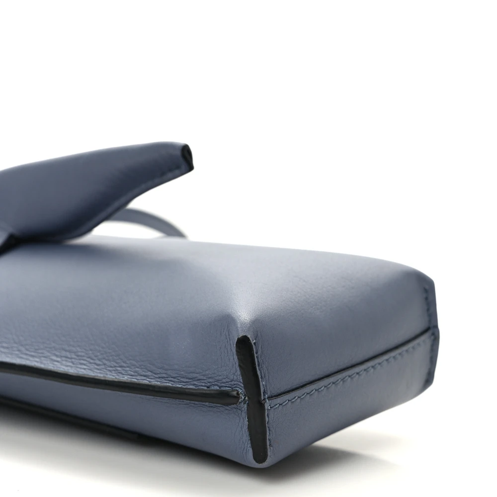 Lushentic Loewe Elephant Pouch Crossbody Bag Small Stone Blue Calfskin Leather - LUSHENTIC BAGS - 图片 4